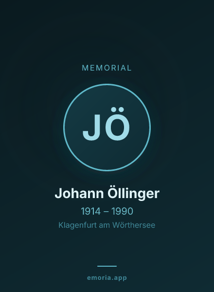 Memorial portrait of Johann Öllinger