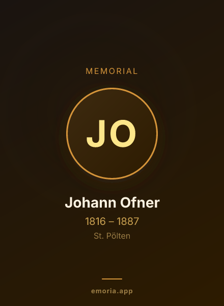 Memorial portrait of Johann Ofner