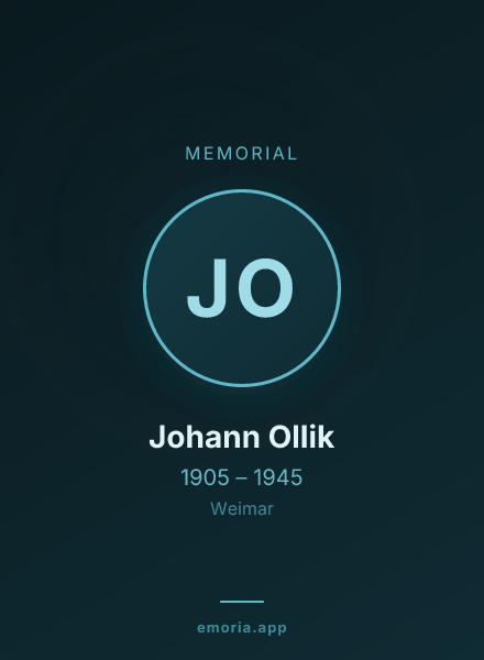 Memorial portrait of Johann Ollik