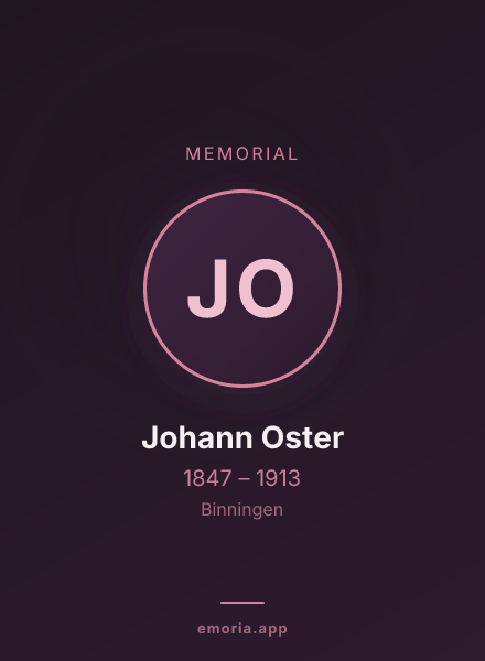 Memorial portrait of Johann Oster