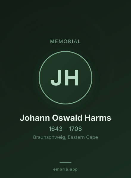 Memorial portrait of Johann Oswald Harms