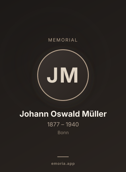 Memorial portrait of Johann Oswald Müller