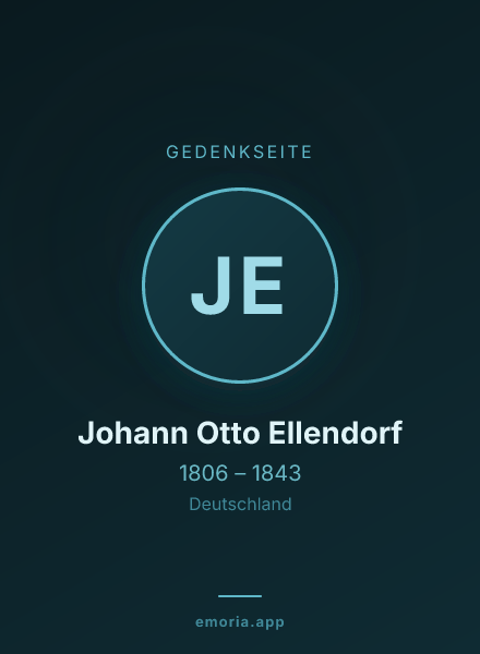 Gedenkportrait von Johann Otto Ellendorf