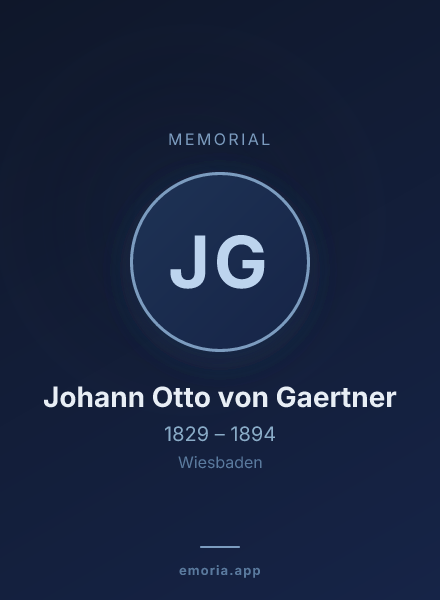 Memorial portrait of Johann Otto von Gaertner
