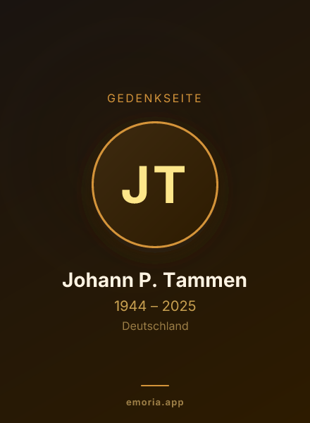 Gedenkportrait von Johann P. Tammen