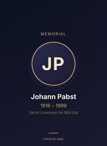 Memorial portrait of Johann Pabst