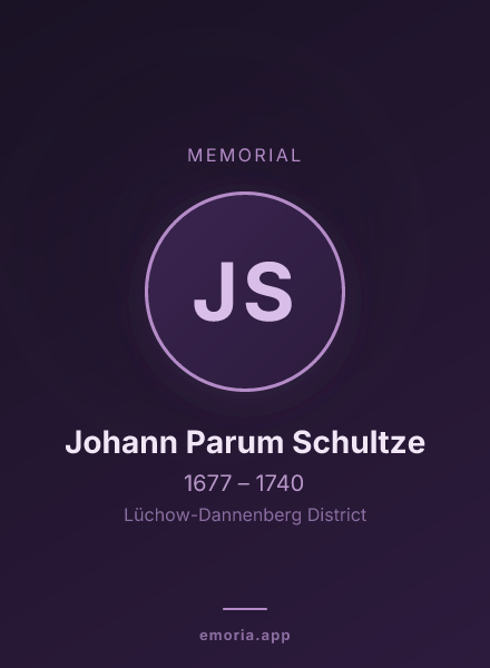 Memorial portrait of Johann Parum Schultze