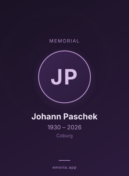 Memorial portrait of Johann Paschek