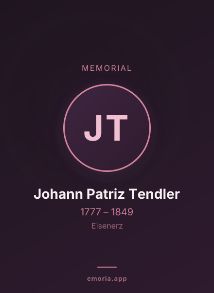 Memorial portrait of Johann Patriz Tendler