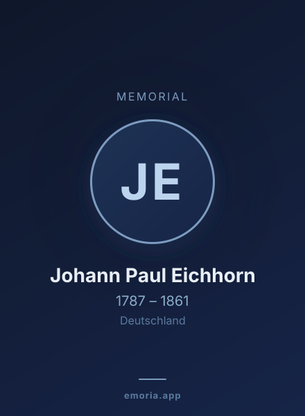 Memorial portrait of Johann Paul Eichhorn
