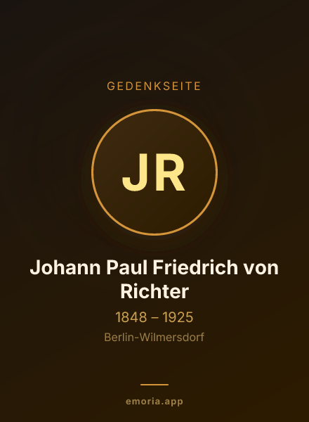 Gedenkportrait von Johann Paul Friedrich von Richter