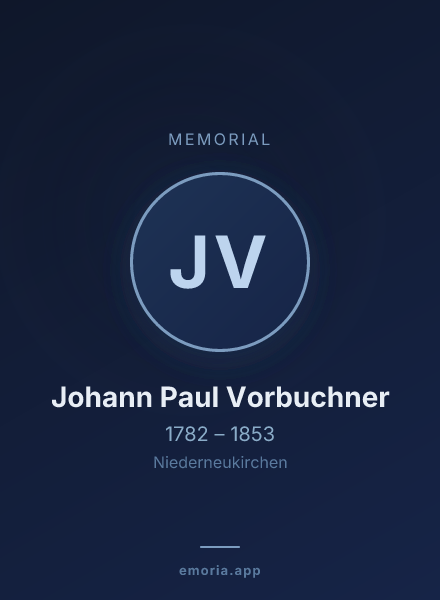Memorial portrait of Johann Paul Vorbuchner