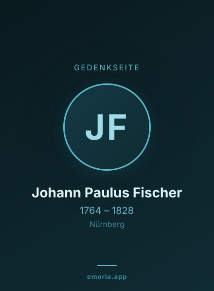 Gedenkportrait von Johann Paulus Fischer