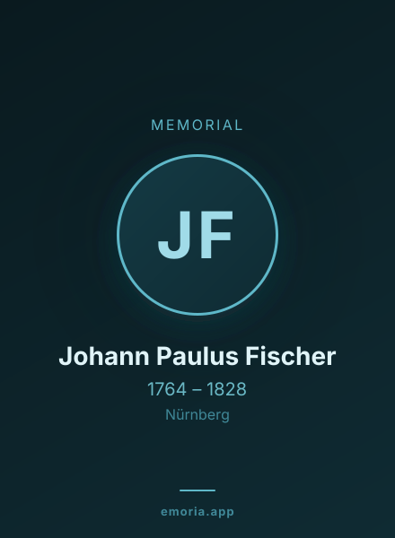 Memorial portrait of Johann Paulus Fischer