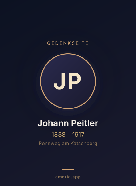 Gedenkportrait von Johann Peitler