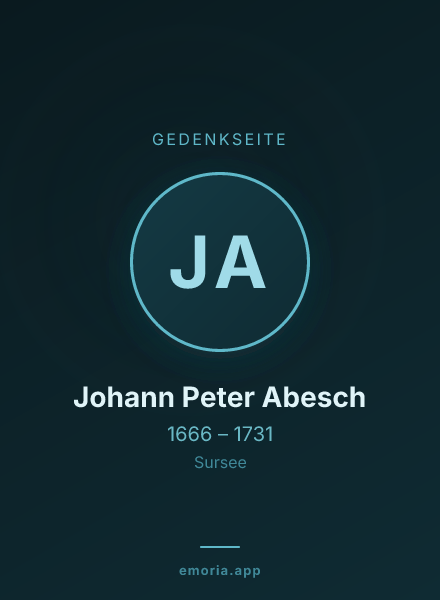 Gedenkportrait von Johann Peter Abesch