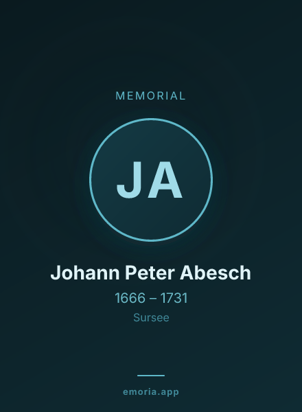 Memorial portrait of Johann Peter Abesch