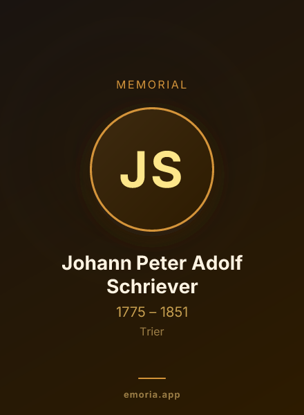 Memorial portrait of Johann Peter Adolf Schriever