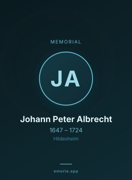 Memorial portrait of Johann Peter Albrecht