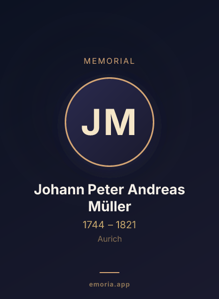 Memorial portrait of Johann Peter Andreas Müller