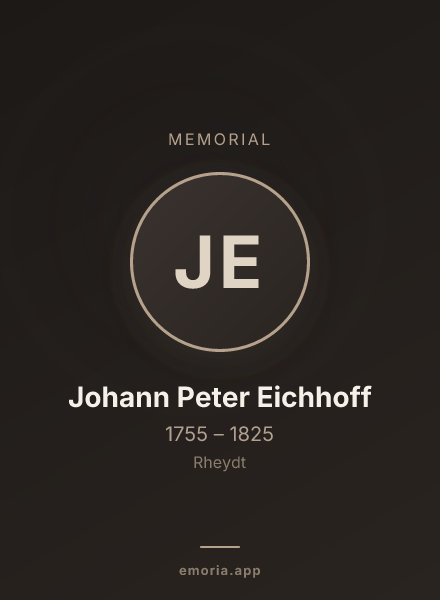 Memorial portrait of Johann Peter Eichhoff