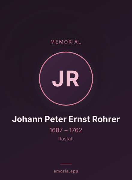 Memorial portrait of Johann Peter Ernst Rohrer
