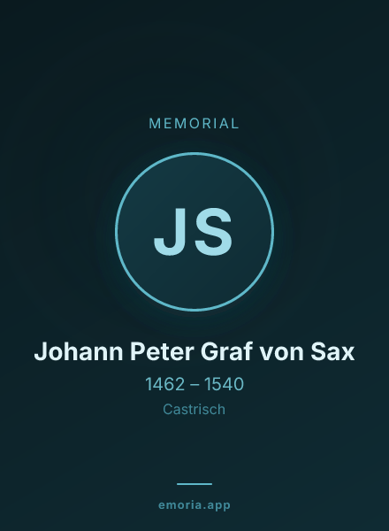 Memorial portrait of Johann Peter Graf von Sax