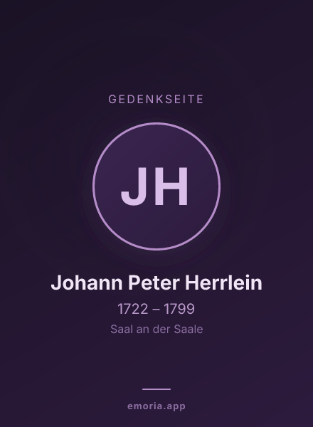 Gedenkportrait von Johann Peter Herrlein