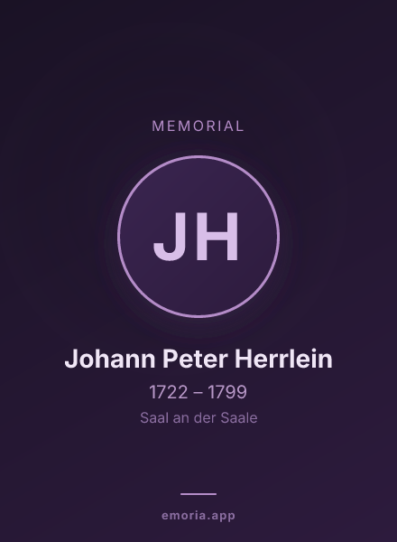 Memorial portrait of Johann Peter Herrlein