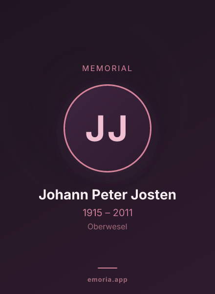 Memorial portrait of Johann Peter Josten