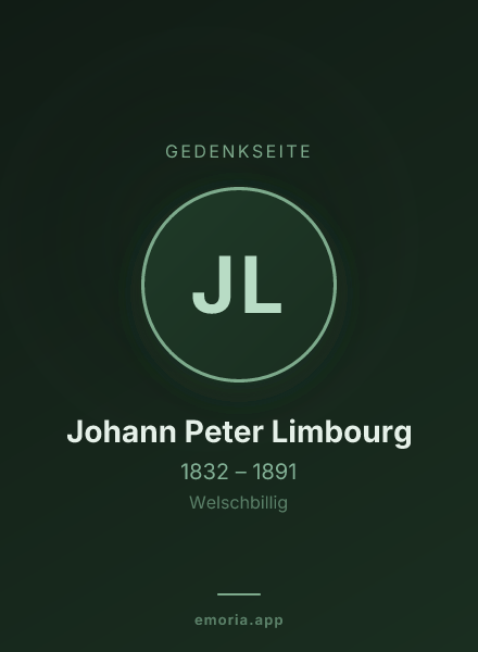 Gedenkportrait von Johann Peter Limbourg
