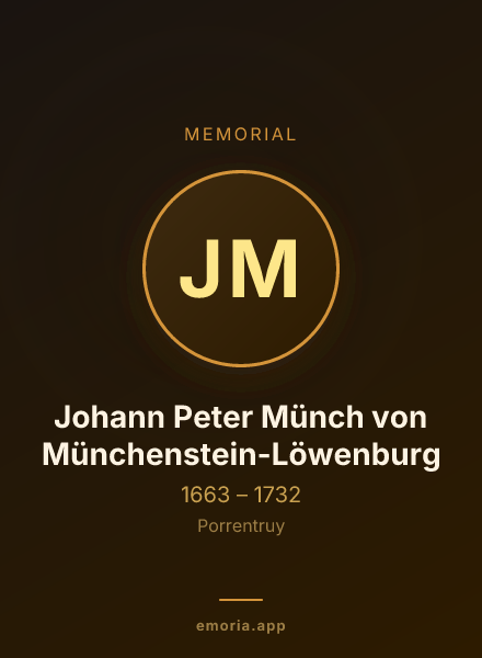 Memorial portrait of Johann Peter Münch von Münchenstein-Löwenburg