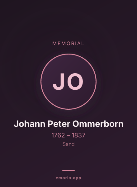 Memorial portrait of Johann Peter Ommerborn