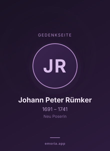 Gedenkportrait von Johann Peter Rümker