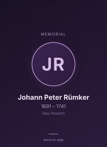 Memorial portrait of Johann Peter Rümker