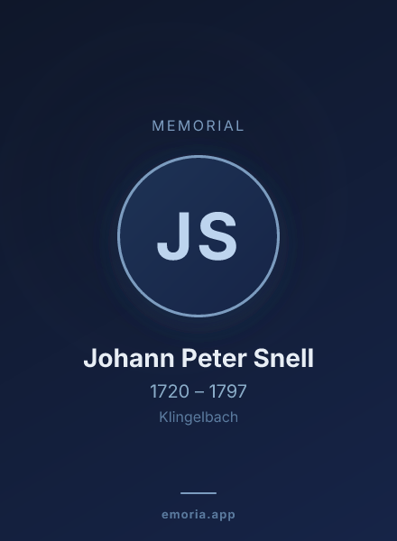 Memorial portrait of Johann Peter Snell
