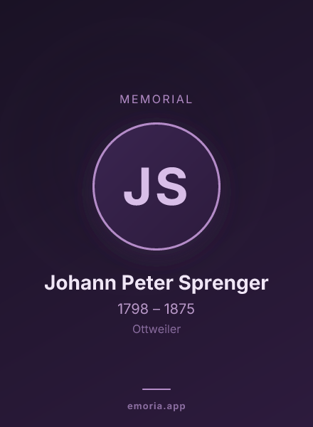 Memorial portrait of Johann Peter Sprenger