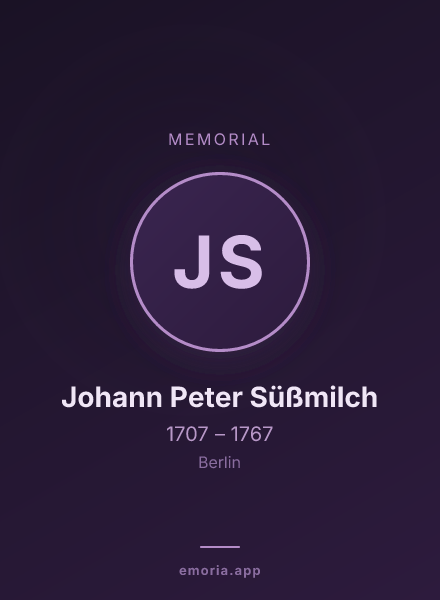 Memorial portrait of Johann Peter Süßmilch