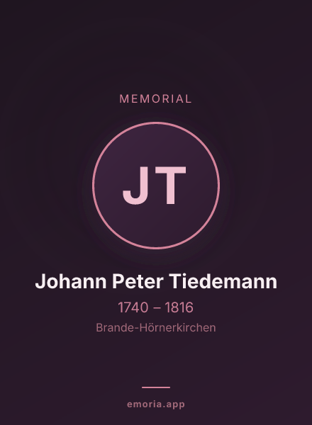 Memorial portrait of Johann Peter Tiedemann
