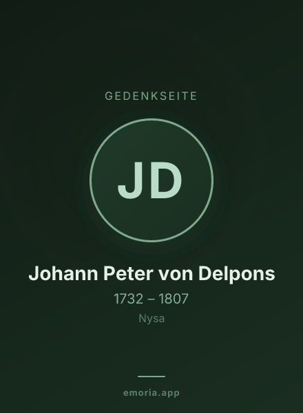 Gedenkportrait von Johann Peter von Delpons