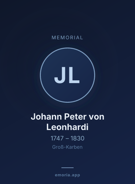 Memorial portrait of Johann Peter von Leonhardi