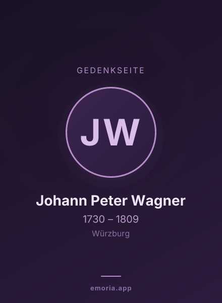Gedenkportrait von Johann Peter Wagner