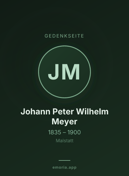 Gedenkportrait von Johann Peter Wilhelm Meyer