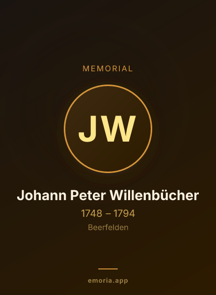 Memorial portrait of Johann Peter Willenbücher