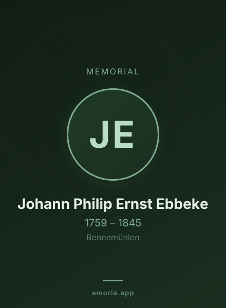 Memorial portrait of Johann Philip Ernst Ebbeke
