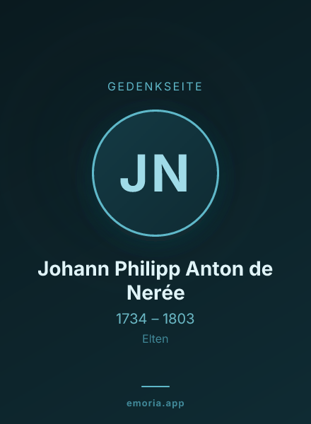 Gedenkportrait von Johann Philipp Anton de Nerée
