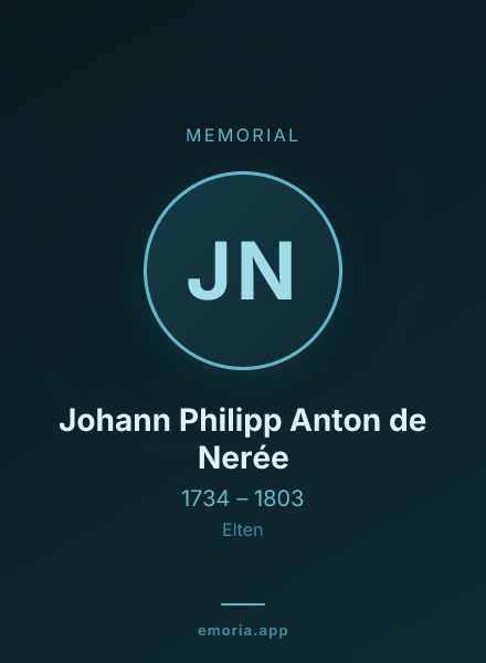 Memorial portrait of Johann Philipp Anton de Nerée