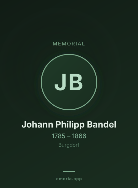 Memorial portrait of Johann Philipp Bandel