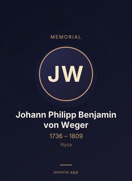 Memorial portrait of Johann Philipp Benjamin von Weger