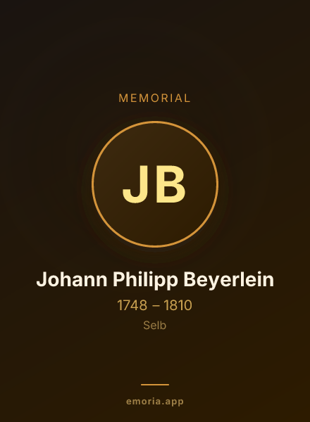 Memorial portrait of Johann Philipp Beyerlein
